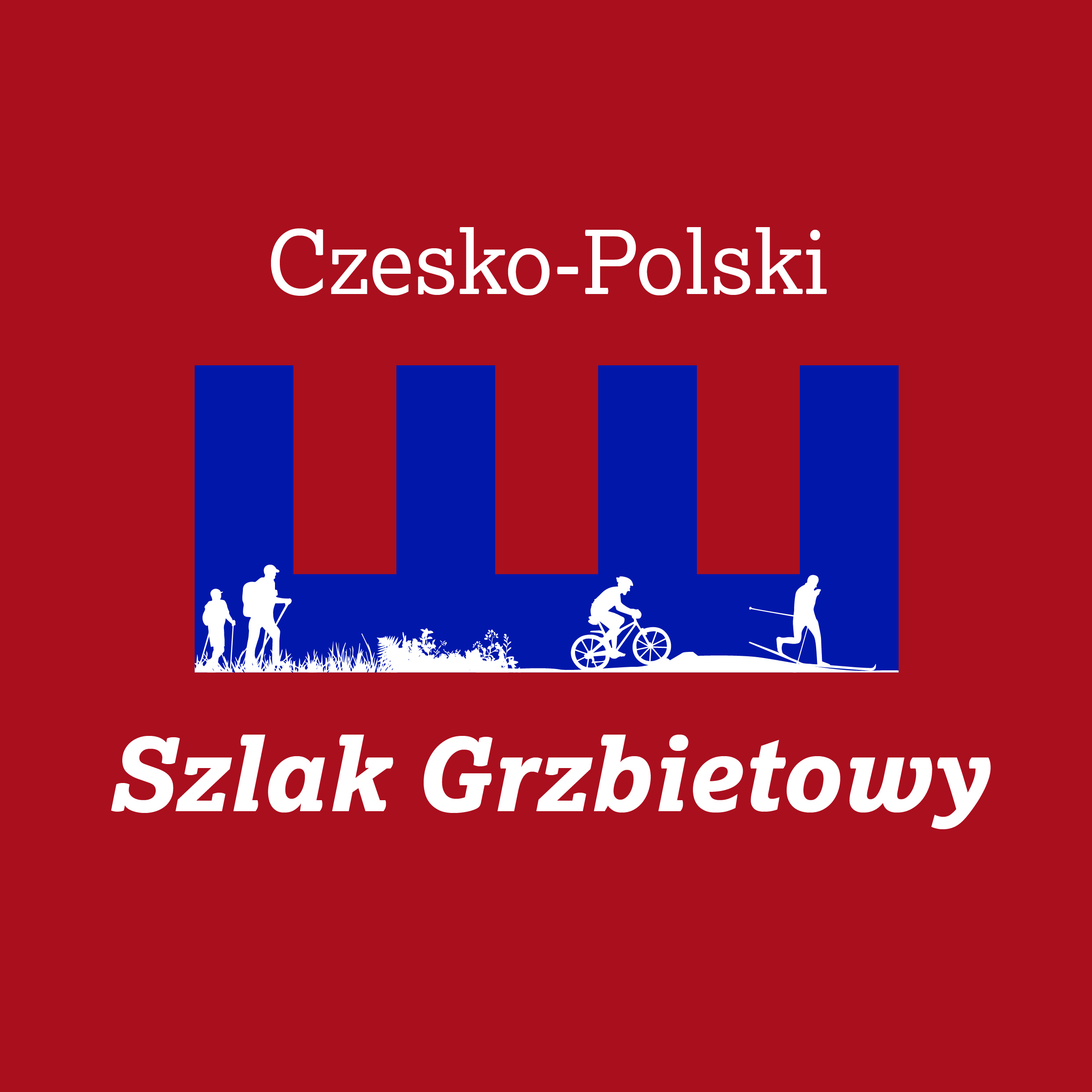Společné logo projektu Hřebenovka PL - červené