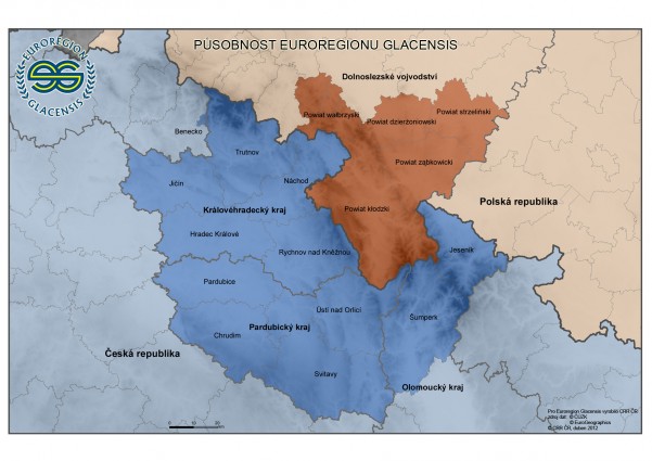 Územní vymezení euroregionu Glacensis