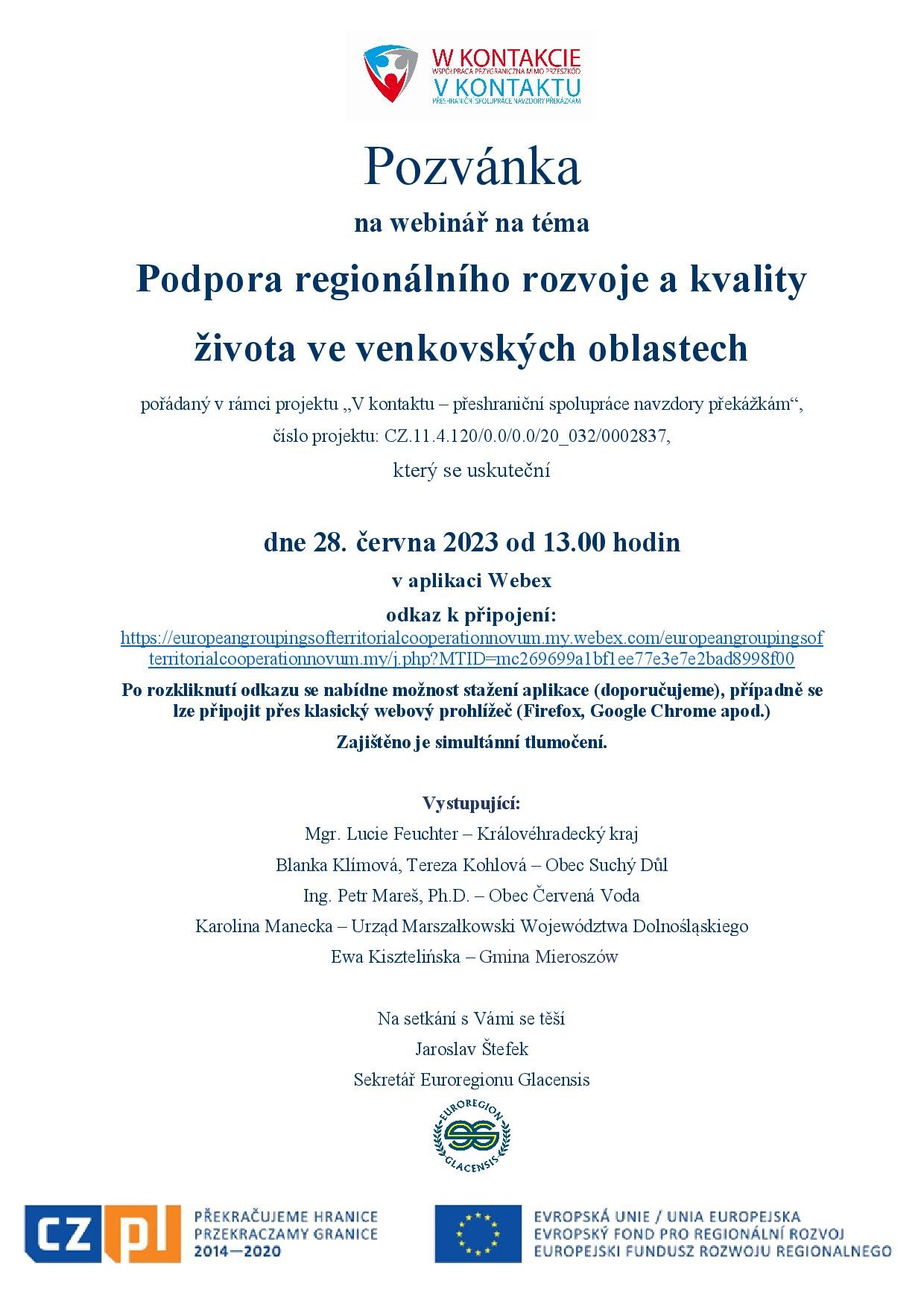 Pozvnka_Podpora regionlnho rozvoje_28.6.2023