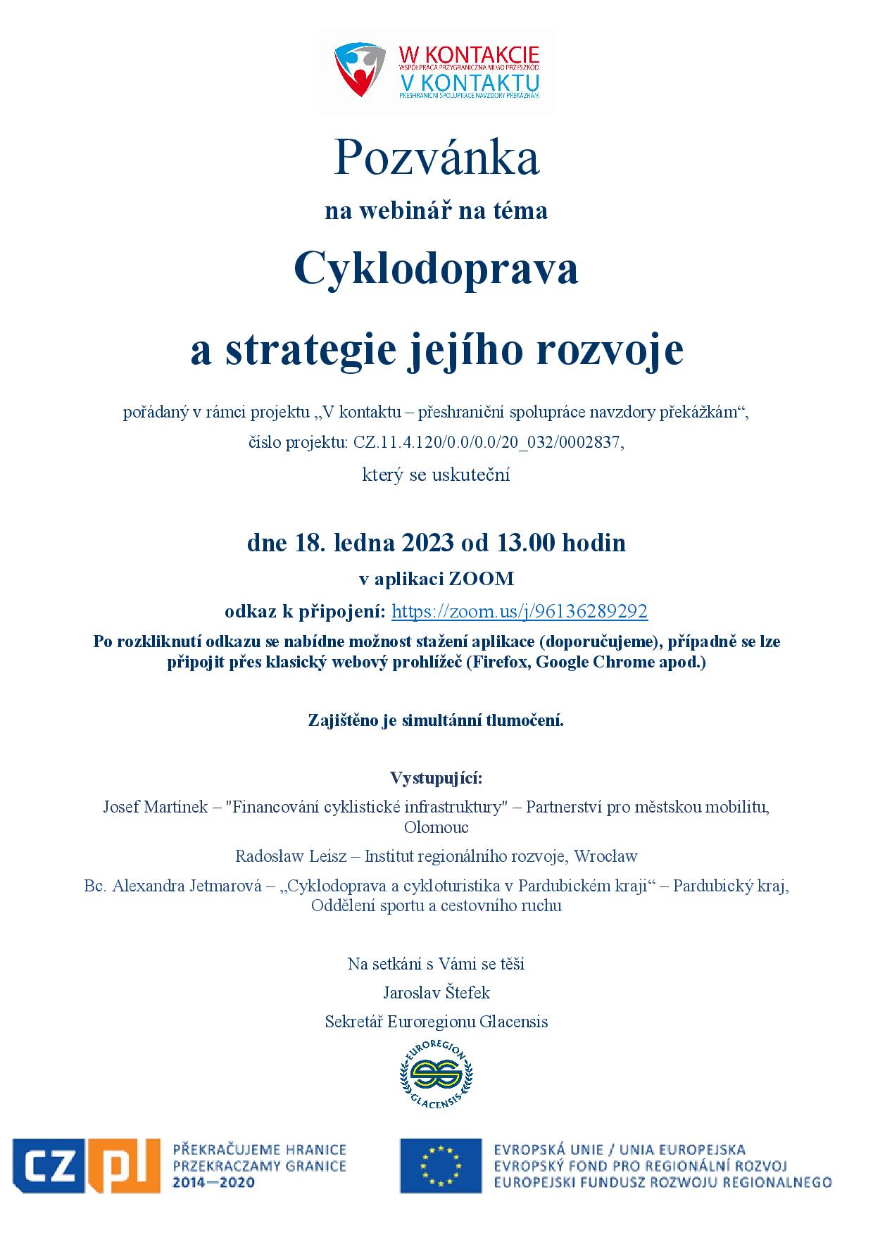 Pozvánka_Cyklodoprava a strategie rozvoje_18.1.2023